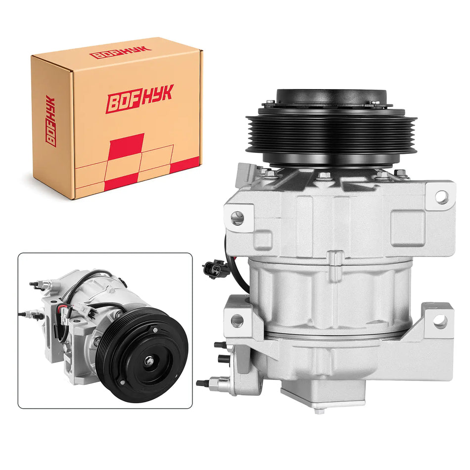 Nissan Rogue 2014–2020 2.5L A/C Compressor with Clutch, 7PK Pulley, Replace 926003TA0A, 98664