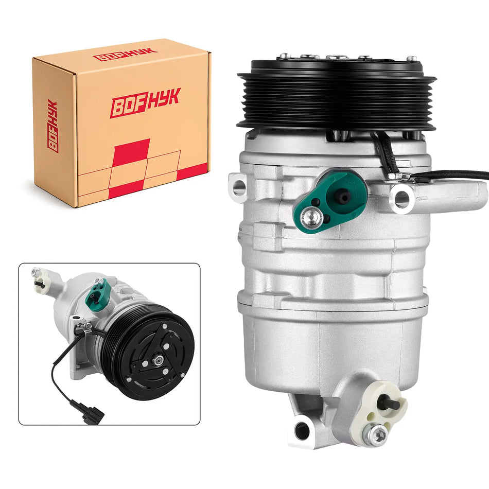 22986660 A/C Compressor with Clutch Fits For Chevrolet Silverado 1500 Tahoe Suburban 2014-2020, GMC Sierra Yukon 5.3L 6.2L V8, 6-Groove