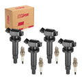 BDFHYK Ignition Coil UF247 and Iridium Spark Plug 4503 For Toyota Corolla 2005 2006, Toyota Celica 2003-2008 1.8L Set of 4