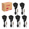BDFHYK Ignition Coil UF349 and Iridium Spark Plug 6376 For Nissan Altima 2005 2006 Nissan Xterra 2008, Set of 6