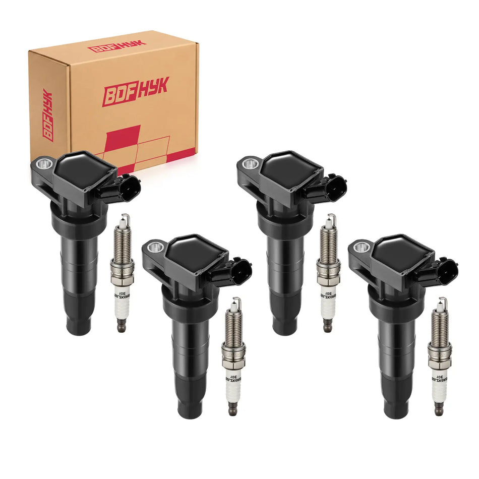 BDFHYK Ignition Coil Pack UF611 with Spark Plugs XP6203 for Hyundai Sonata Tucson Genesis, Kia Optima Sorento 2.4L L4,Sets of 6