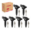 BDFHYK Ignition Coil UF267+Iridium Plugs 4504 PK20TT Fits For Lexus ES300 RX300 RX330 RX400,3.0L/3.3L V6,Sets of 6