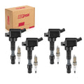 BDFHYK Ignition Coil UF816+Iridium Plugs ILZKR8C8G Fits Hyundai 2017-2020 Elantra, 2018-2020 Kona,2020 Soul 2.0L L4,Set of 4