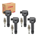 BDFHYK Ignition Coils UF582 and Iridium Spark Plug IZFR6K11S For Honda Civic l4 1.8L,Set of 4