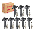 BDFHYK 8 Ignition Coil and 8 Spark Plug for Toyota 4Runner, Land Cruiser, Sequoia, Tundra 4.3L V8,Replacement for UF493 4504