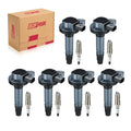 BDFHYK Ignition Coil Pack UF553 and Iridium Spark Plugs SP589 Fits Lincoln MKS MKT MKX MKZ 3.5L 3.7L V6, Set of 6