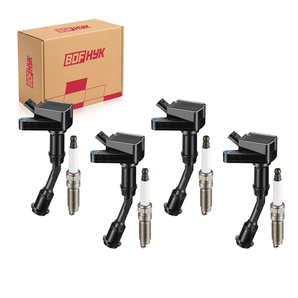 BDFHYK Ignition Coil UF-735 and Iridium Plugs SP539 For 2014-2020 Fusion 1.5L L4 2017-2019 Escape 1.5L L4 DS7Z12029A DG554