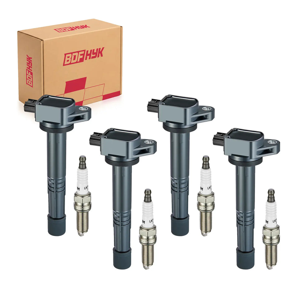 BDFHYK Ignition Coil Pack UF603 and Iridium Spark Plugs 97390, Fits Honda Accord Pilot Ridgeline Acura RL 3.5L 3.7L V6, Set of 6