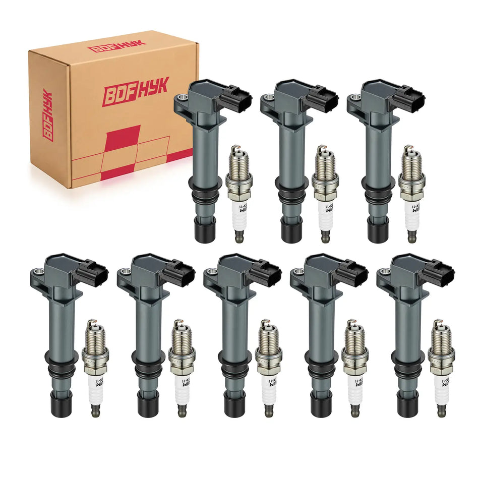BDFHYK 8 Ignition Coil UF270 and 8 Iridium Spark Plug 4503 for Dodge Durango, Ram 1500; Jeep Grand Cherokee 4.7L V8