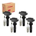 BDFHYK 4 Ignition Coil UF540 and 4 Iridium Spark Plug 90083 for Mazda 3 2007-2013, 6 2006-2013, CX-7 2010-2012 2.0L / 2.3L / 2.5L L4