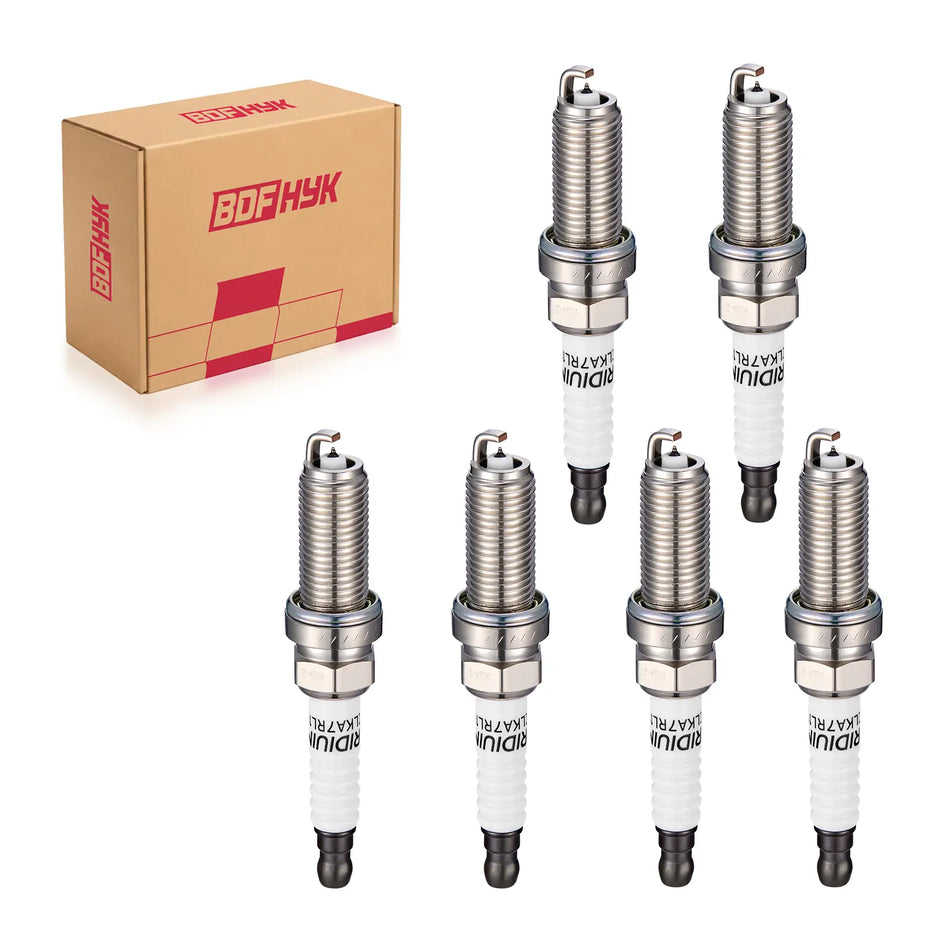 BDFHYK 6PCS Iridium Spark Plugs LFR6AIX-11 for BMW 128i 330i X3 X5, Lexus ES350 RX350, Subaru Legacy Outback, Toyota Camry 4Runner Avalon