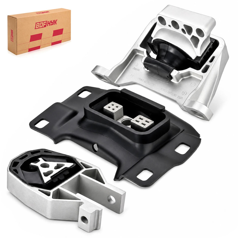 BDFHYK Engine & Transmission Mount Kit Compatible with Ford Escape 2013–2016 & Transit Connect 2.0L L4, 3PCS Set