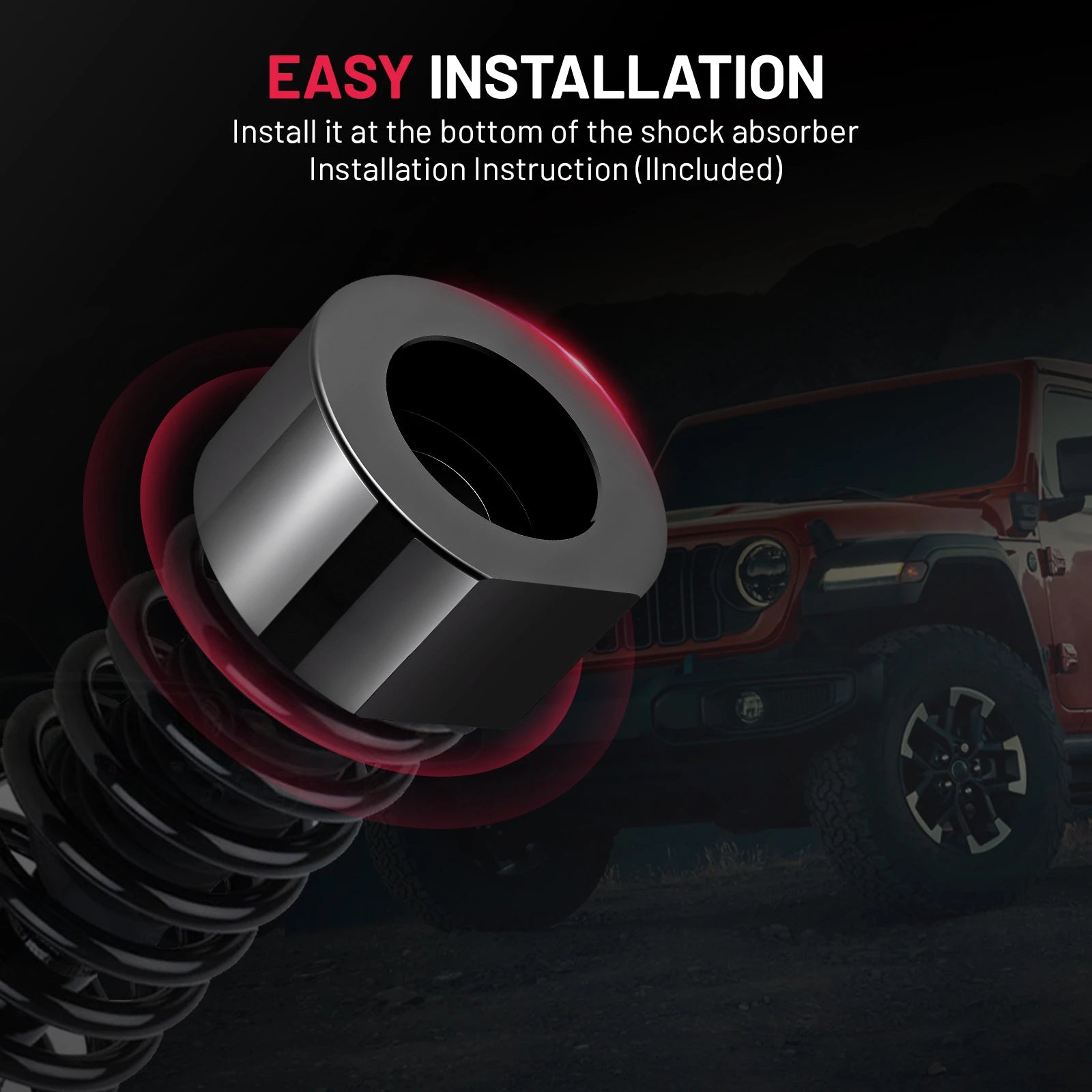 Ford Super Duty 2WD front spring spacer leveling kit components