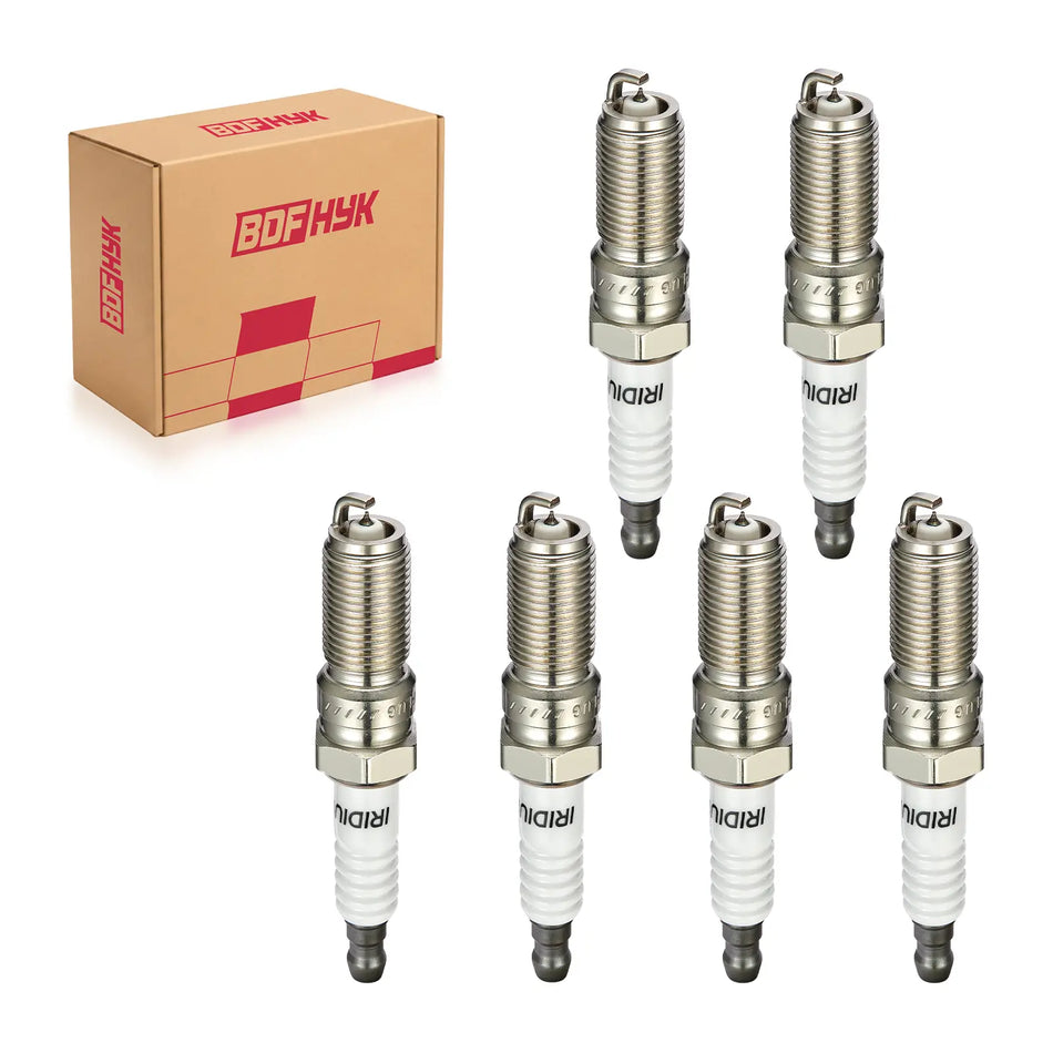 BDFHYK 6PCS Iridium Spark Plugs 6509 for 2015-2019 Ford F-150 Edge Mustang Flex Taurus Transit 3.3L 3.5L 3.7L V6