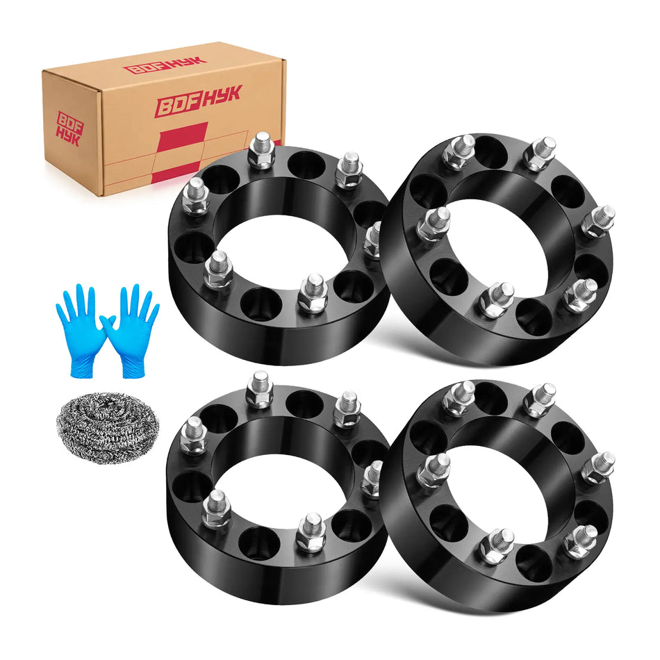 6x139.7 Wheel Spacers 2 Inch for Toyota Tacoma 4Runner Lexus GX460 GX470 FJ Cruiser, M12x1.5 Studs, 108mm Hub Bore, Set of 4
