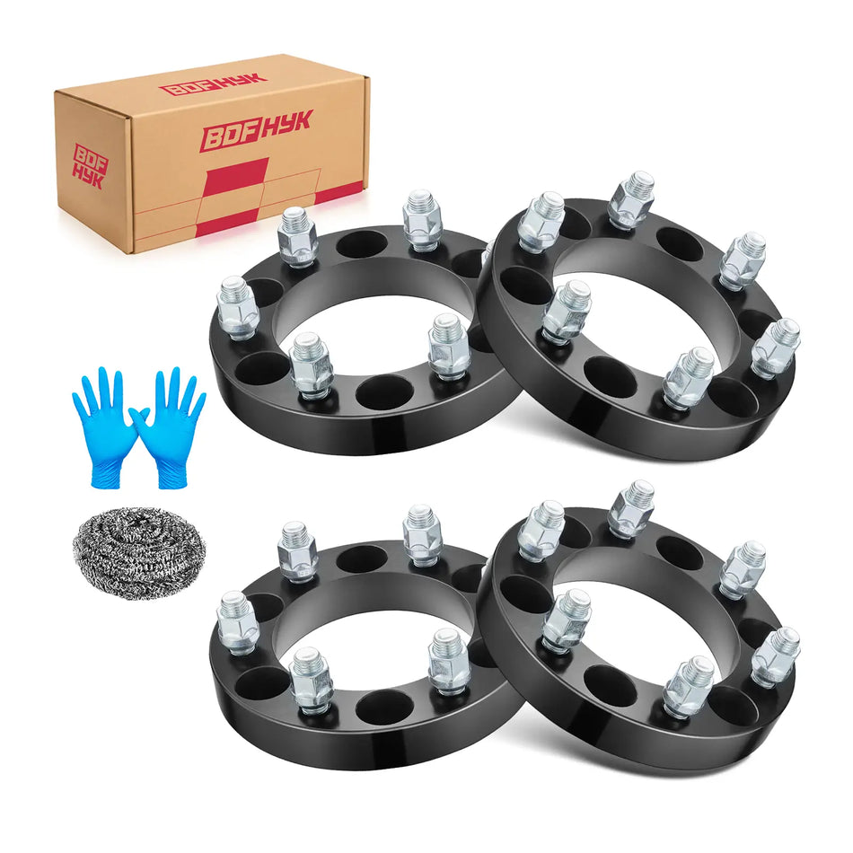BDFHYK 6x139.7 Wheel Spacers - 1/1.25/1.5/2 Inch, 108mm Hub, M14x1.5, Fits Chevy Silverado 1500, Tahoe, Suburban, GMC Sierra, Yukon, Set of 4
