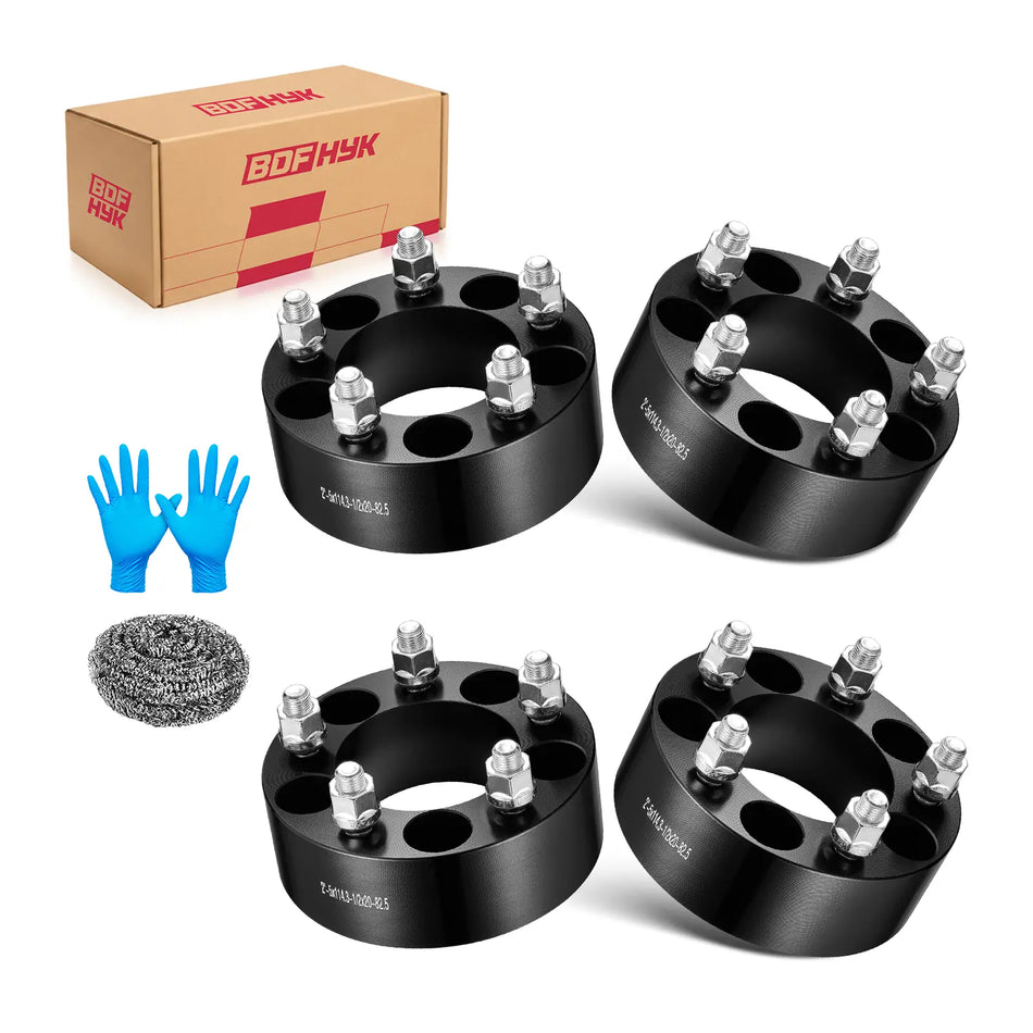 4x101.6 Golf Cart Wheel Spacers 2 Inch for EZGO Club Car Golf Carts, 1/2-20 Studs, 62mm Hub Bore, Set of 4