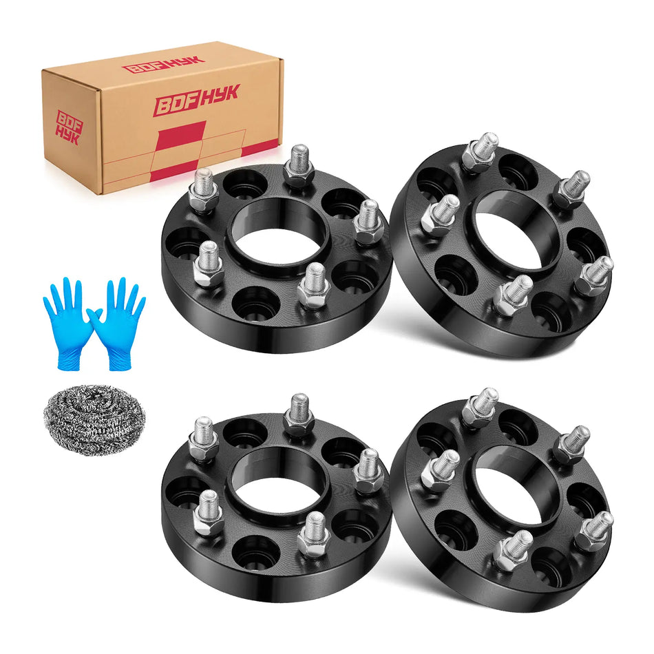 5x114.3 Wheel Spacers 1 Inch for Nissan 350Z 370Z Infiniti G35 G37 FX35, M12x1.25 Studs, 66.1mm Hub Bore, Set of 4, Not Hubcentric