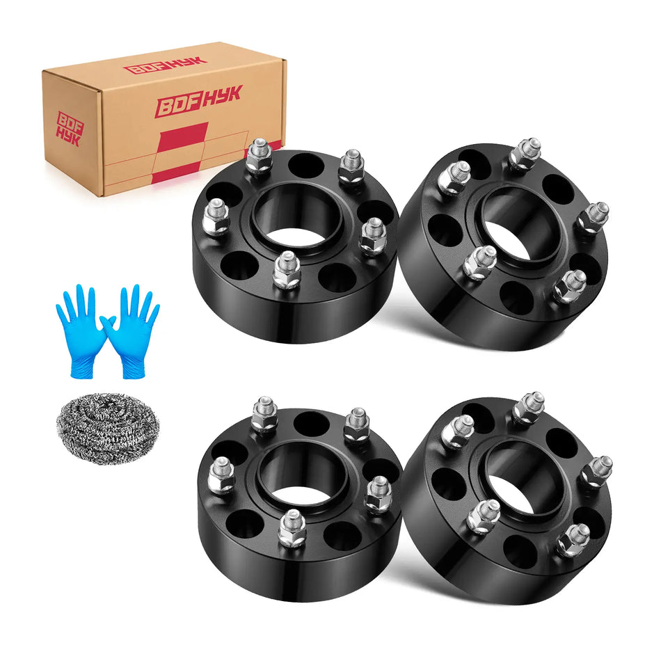 5x127 Hubcentric Wheel Spacers 2 Inch for Jeep Wrangler JK Grand Cherokee Commander Journey, 1/2-20 Studs, 71.5mm Hub Bore, Set of 4