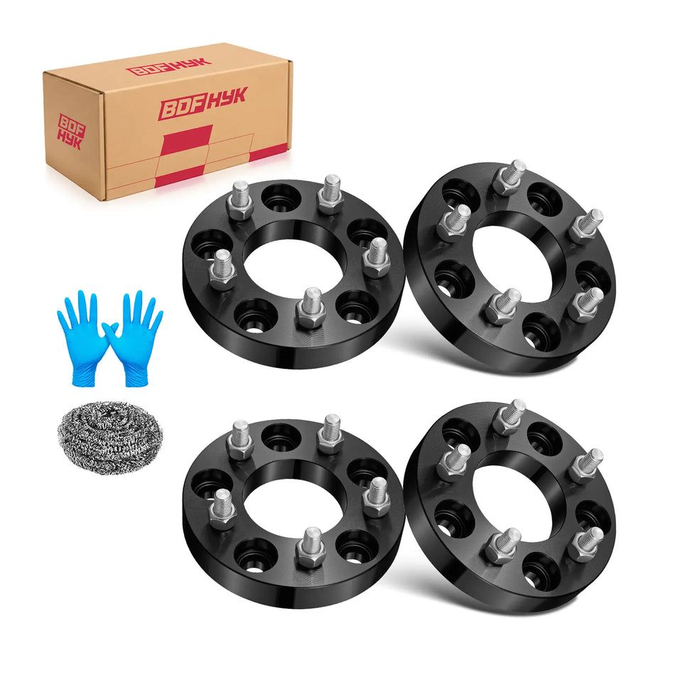 BDFHYK 5x114.3 to 5x120 Wheel Adapters 1 Inch for Jeep Wrangler Cherokee Liberty Dakota, 1/2-20 Studs, 73mm Hub Bore, Set of 4