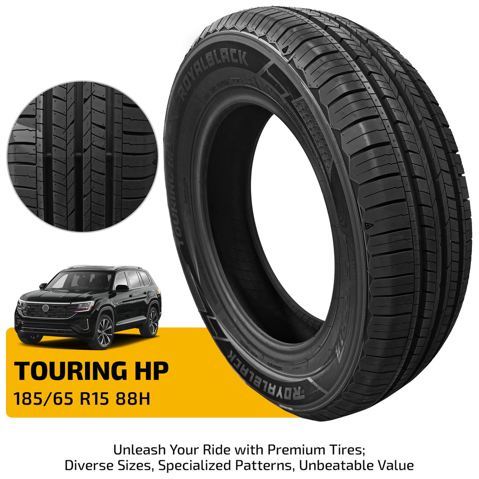 185/65R15 88H HP TOURING HP Tire Enhanced Traction For Passenger Cars Quiet