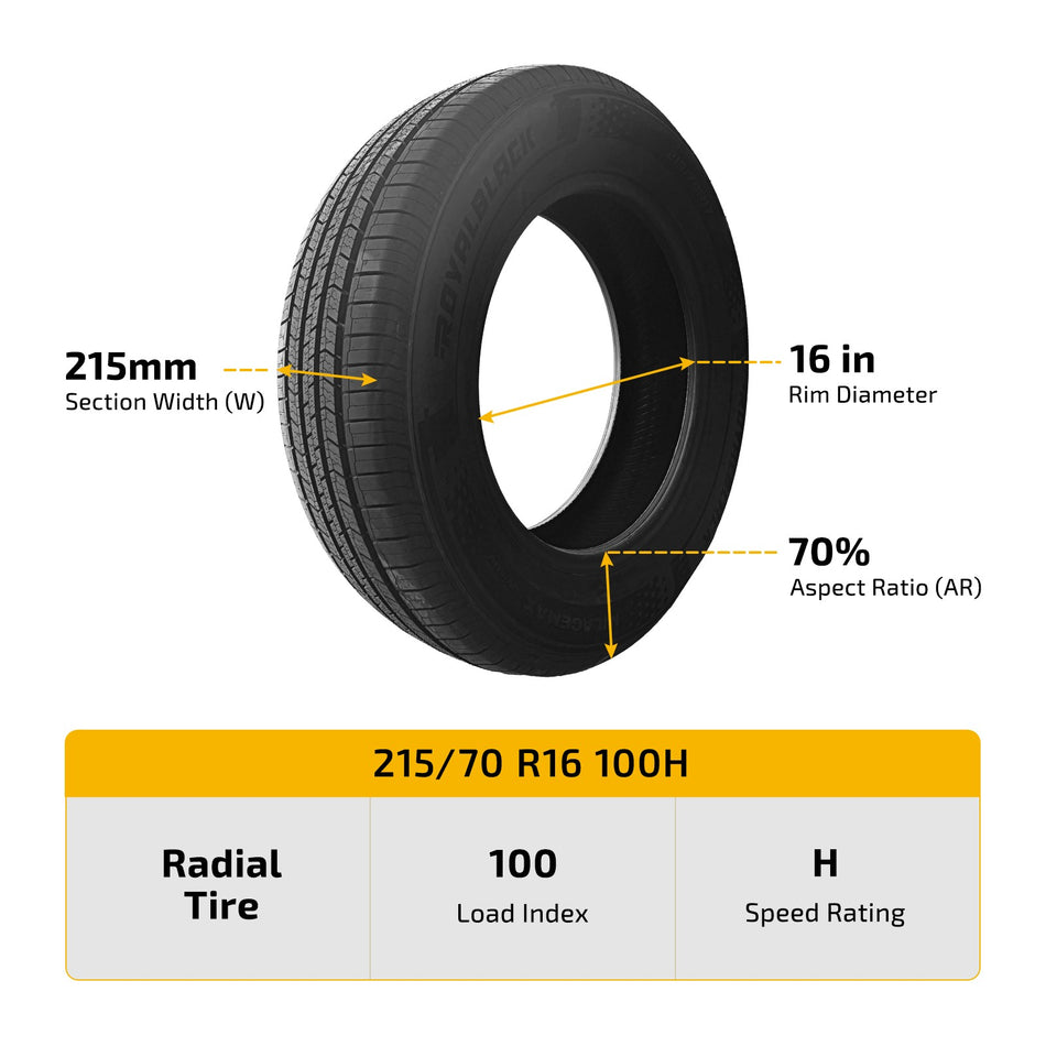 215/70R16 100H SUV Performance Tire MILEAGEMAX SUV/CUV All-Season Long Lasting