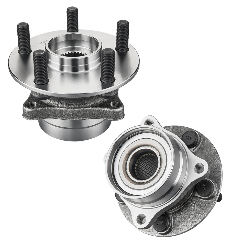 513265 2PCS Front Wheel Bearing and Hub Assembly 5 Lugs For Toyota Prius 2004-2009, 1.5L L4