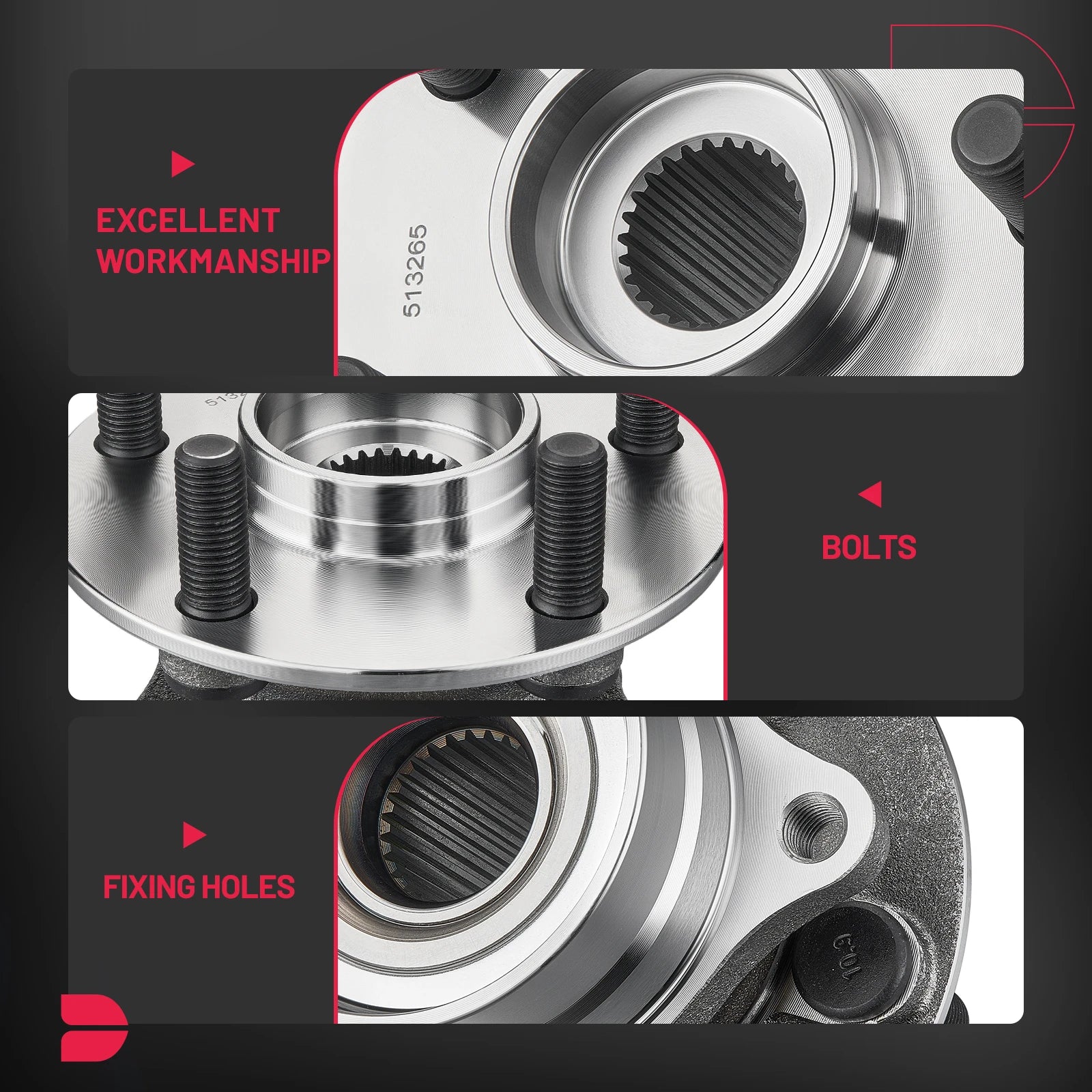 2PCS front wheel hub bearing assembly for Toyota Prius front left and right service